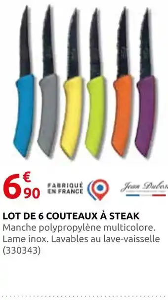 Rural Master Jean dubost lot de 6 couteaux à steak offre