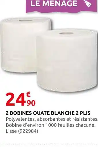 Rural Master 2 bobines ouate blanche 2 plis offre