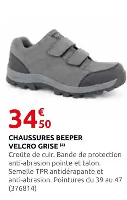 Rural Master Chaussures beeper velcro grise offre