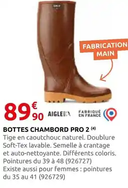 Rural Master Aigle bottes chambord pro 2 offre