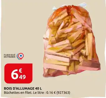 Rural Master Bois d'allumage offre
