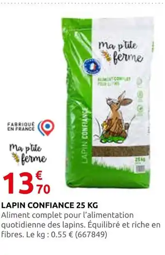 Rural Master Ma p'tite ferme lapin confiance offre
