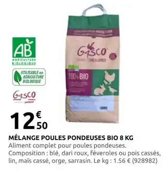 Rural Master Gasco mélange poules pondeuses bio offre