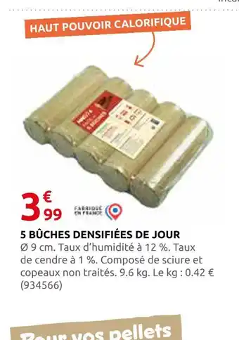 Rural Master 5 bûches densifiées de jour offre