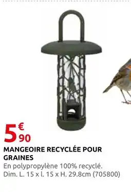 Rural Master Mangeoire recyclée pour graines offre