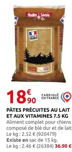 Rural Master Pâtes précuites au lait et aux vitamines offre