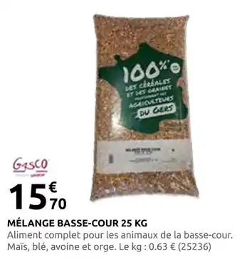 Rural Master Gasco mélange basse-cour 25 kg offre