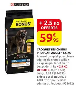 Rural Master Purina croquettes chiens proplan adult offre