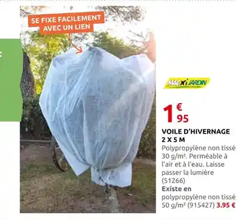 Rural Master Macxi jardin voile d’hivernage offre