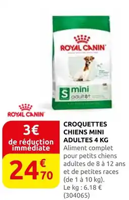 Rural Master Royal canin croquettes chiens mini adultes 4 kg offre