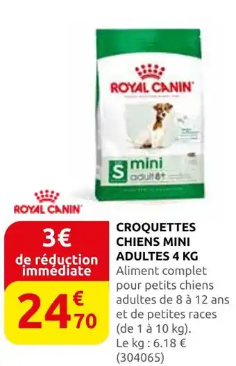 Rural Master Royal canin croquettes chiens mini adultes 4 kg offre
