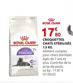 Rural Master Royal canin croquettes chats stérilisés 1.5 kg offre