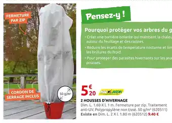 Rural Master Mack jardin 2 housses d'hivernage offre