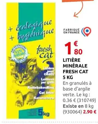 Rural Master Fresh cat litière minérale 5 kg offre