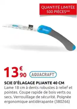 Rural Master Aquacraft scie d’élagage pliante 40 cm offre
