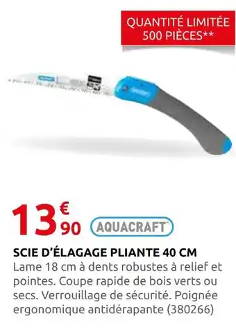 Rural Master Aquacraft scie d’élagage pliante 40 cm offre