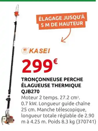 Rural Master Kasei tronçonneuse perche élagueuse thermique qjb270 offre