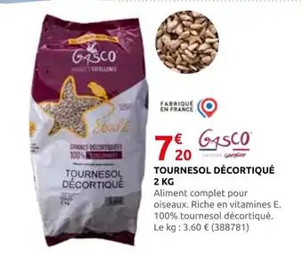 Rural Master Gasco tournesol décortiqué offre