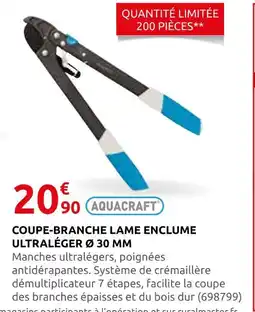 Rural Master Aquacraft coupe-branche lame enclume ultraléger ø 30 mm offre