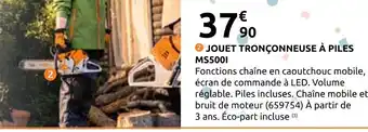 Rural Master Stihl jouet tronçonneuse à piles ms500i offre