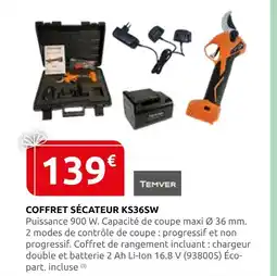 Rural Master Temver coffret sécateur ks36sw offre