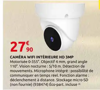 Rural Master Caméra wifi intérieure hd 3mp offre