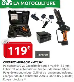 Rural Master Temver coffret mini-scie kmt6sw offre