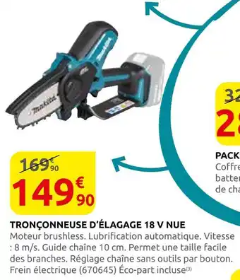 Rural Master Makita tronçonneuse d'élagage 18 v nue offre