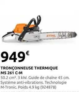 Rural Master Stihl tronçonneuse thermique ms 261 c-m offre