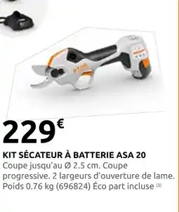 Rural Master Stihl kit sécateur à batterie asa 20 offre