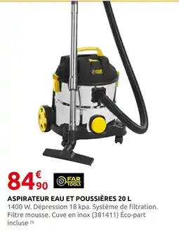 Rural Master Far tools aspirateur eau et poussières offre