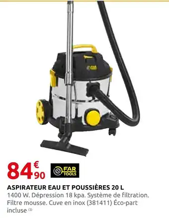 Rural Master Far tools aspirateur eau et poussières offre