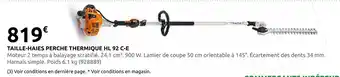 Rural Master Taille-haies perche thermique hl 92 c-e offre