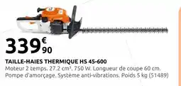 Rural Master Stihl taille-haies thermique hs 45-600 offre