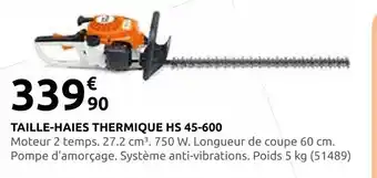 Rural Master Stihl taille-haies thermique hs 45-600 offre