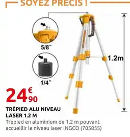 Rural Master Ingco trépied alu niveau laser 1.2 m offre