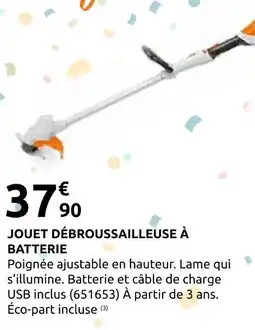 Rural Master Stihl jouet débroussailleuse à batterie offre