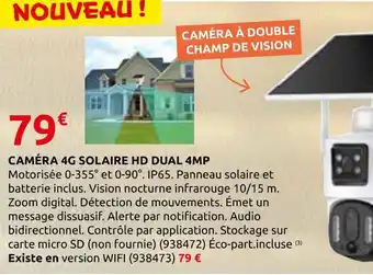 Rural Master Caméra 4g solaire hd dual 4mp offre