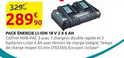 Rural Master Pack énergie li-ion 18 v 2 x 6 ah offre