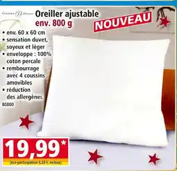 Norma Cristian droulers oreiller ajustable offre