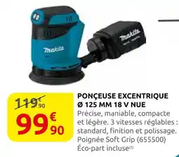 Rural Master Makita ponçeuse excentrique ø 125 mm 18 v nue offre