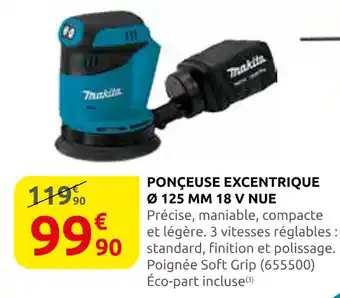 Rural Master Makita ponçeuse excentrique ø 125 mm 18 v nue offre