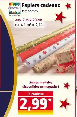 Norma Createlli papiers cadeaux offre