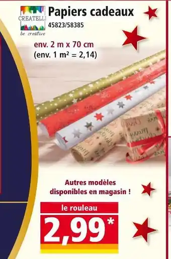 Norma Createlli papiers cadeaux offre
