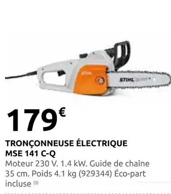 Rural Master Stihl tronçonneuse électrique mse 141 c-q offre