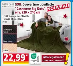 Norma Bella casa xxl couverture douillette cashmere big dots offre