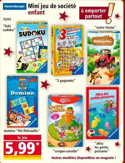 Norma Ravensburger mini jeu de société enfant offre