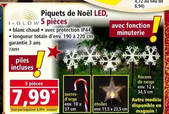 Norma I-glow piquets de noël led offre
