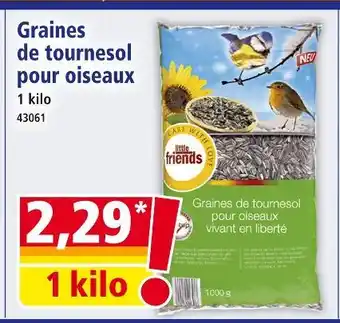 Norma Little friends graines de tournesol pour oiseaux offre