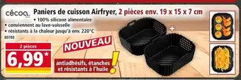 Norma Cécoa paniers de cuisson airfryer offre